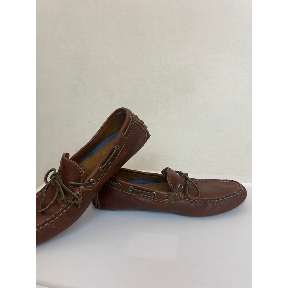 Sperry Men's 9.5 M Brown Leather Moccasin Loafers STS15208 Driving Preppy